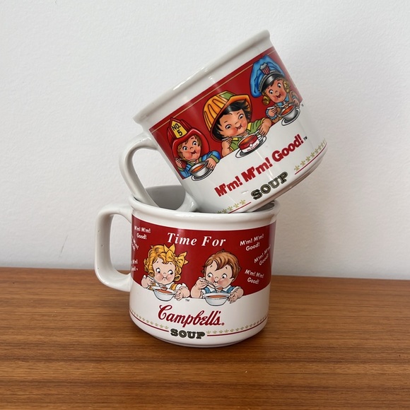 2 Vintage Ceramic Mug CAMPBELL'S KIDS Soup Bowls - Picture 2 of 5